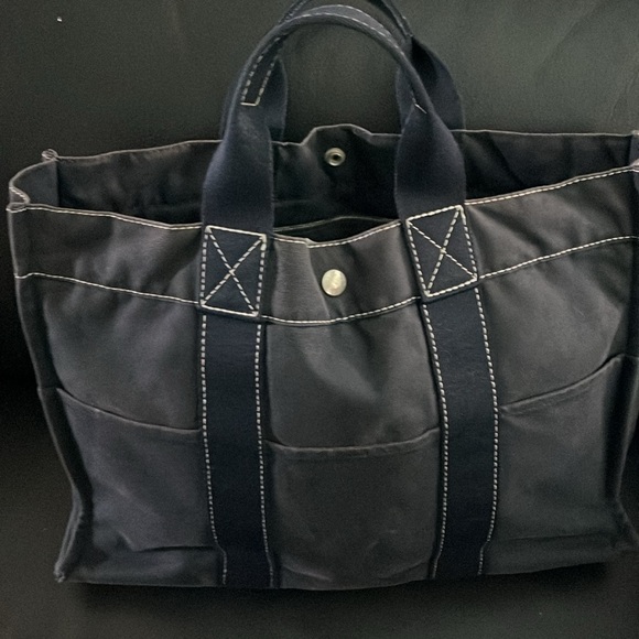 EUC Hermes Navy Tote - Picture 5 of 12